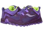 Saucony Kids Peregrine Shield 2 (little Kid/big Kid) (purple/citron) Girls Shoes