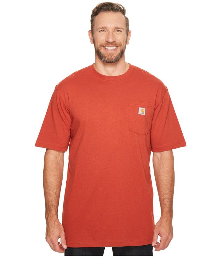 Carhartt Big Tall Workwear Pocket S/s Tee (chili) Men's Short Sleeve Pullover