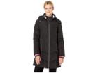 Tommy Hilfiger Long Chevron Quilted Puffer Coat W/ Hood (black) Women's Coat