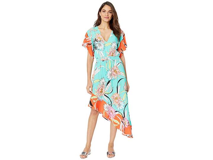 Trina Turk Shangri La Maxi Dress Cover-up (jade) Women's Swimwear