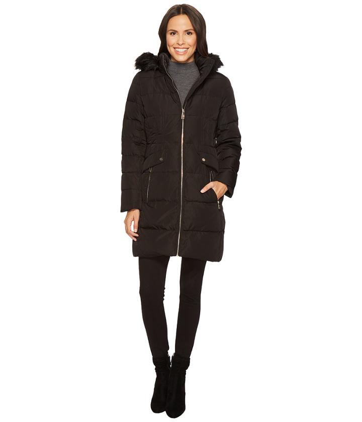 Ivanka Trump Corset Down (black) Women's Coat