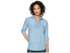 Liverpool Lace-up Front Shirt (sonoma Light) Women's Clothing