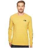 The North Face Long Sleeve Have You Heard Well-loved Cotton Tee (olivenite Yellow) Men's T Shirt