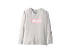 Levi's(r) Kids Long Sleeve Graphic Knit Top W/ Taping (big Kids) (light Grey Heather) Girl's Clothing