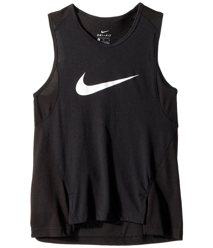 Nike Kids Dry Elite Basketball Tank (little Kids/big Kids) (black/white) Girl's Sleeveless