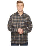 Columbia Sharptail Flannel (india Ink Plaid) Men's Long Sleeve Button Up