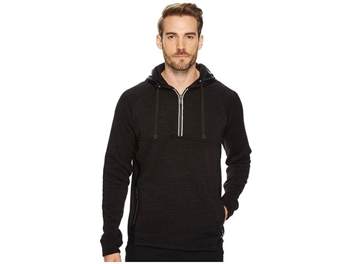 Blanc Noir Ventilation Pullover (heather Black) Men's Long Sleeve Pullover