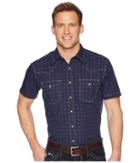 Wrangler Short Sleeve Retro Premium Shirt Dobby (navy) Men's Clothing