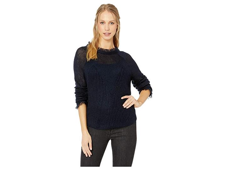 Moon River Oversized Sweater (navy) Women's Clothing