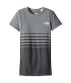 The North Face Kids Round N Round Tee (little Kids/big Kids) (mid Grey/tnf White) Girl's T Shirt