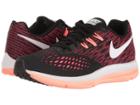 Nike Air Zoom Winflo 4 (black/white/racer Pink/lava Glow) Women's Running Shoes