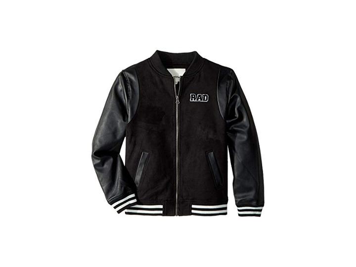 Maddie By Maddie Ziegler Faux Suede Track Jacket (big Kids) (black) Girl's Jacket
