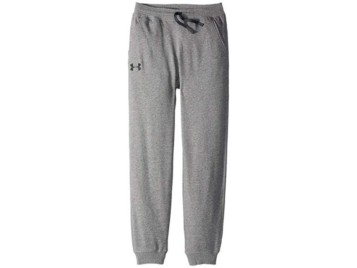 Under Armour Kids Cotton French Terry Joggers (big Kids) (graphite Medium Heater/green Typhoon/black) Boy's Casual Pants
