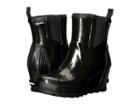 Sorel Joan Rain Wedge Chelsea Gloss (black/sea Salt) Women's Waterproof Boots
