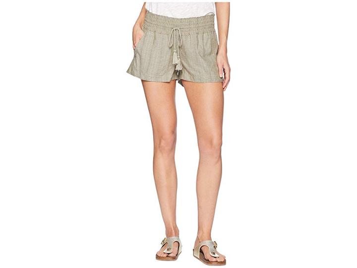 Roxy Oceanside Yarn-dyed Shorts (burnt Olive) Women's Shorts