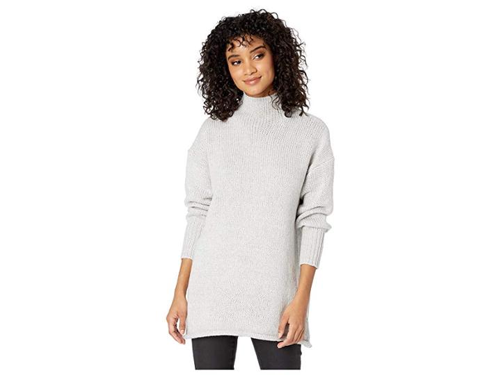 Sanctuary Supersized Curl Up Sweater (heather Sterling) Women's Sweater