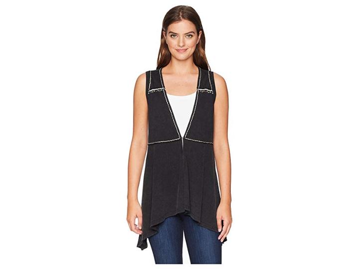 Double D Ranchwear Santo Domingo Thunderbird Vest (black) Women's Vest