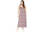 Fresh Produce Stamped Geo Maxi Dress (portobello) Women's Dress