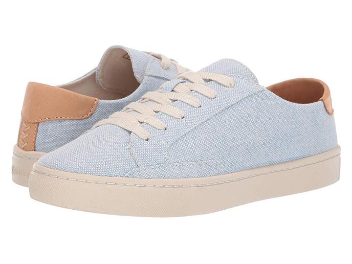 Soludos Ibiza Canvas Lace-up Sneaker (sky Blue) Women's Shoes