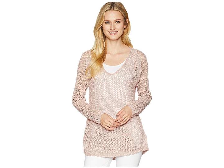 Nic+zoe Boulevard Of Bliss Top (pink Clay) Women's Clothing