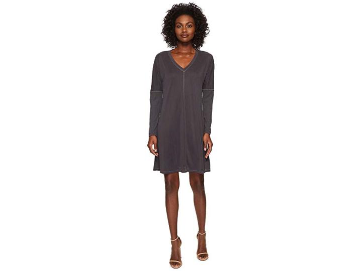 American Rose Brinley V-neck Dress (charcoal) Women's Dress