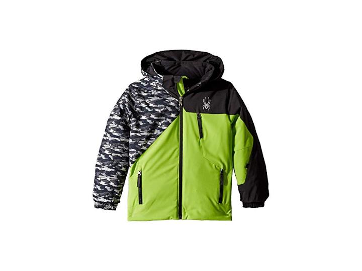 Spyder Kids Ambush Jacket (toddler/little Kids/big Kids) (fresh/spyder Camo Black/black) Boy's Coat