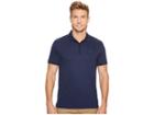 Calvin Klein Liquid Cotton Solid Short Sleeve Polo (atlantis) Men's Short Sleeve Knit