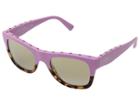 Valentino Va 4023 (rose/yellow Cubed Havana/transparent Crystals/mirror Light Gold) Fashion Sunglasses