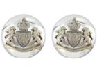 Lauren Ralph Lauren Crest Clip Button Earrings (two-tone) Earring