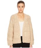 Vince Hand Knit Chunky Cardigan (brown) Women's Sweater