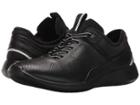 Ecco Soft 5 Sneaker (black/black/concrete Cow Leather/textile) Women's Lace Up Casual Shoes