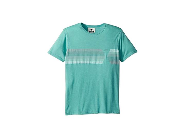 Vissla Kids Mirrored Knit Top Short Sleeve (big Kids) (jade Heather) Boy's T Shirt