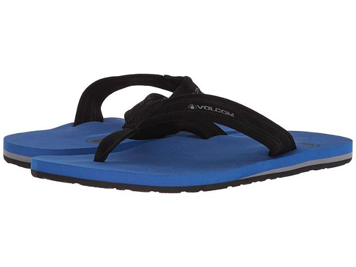 Volcom Driftin Leather Sandal (blue) Men's Shoes