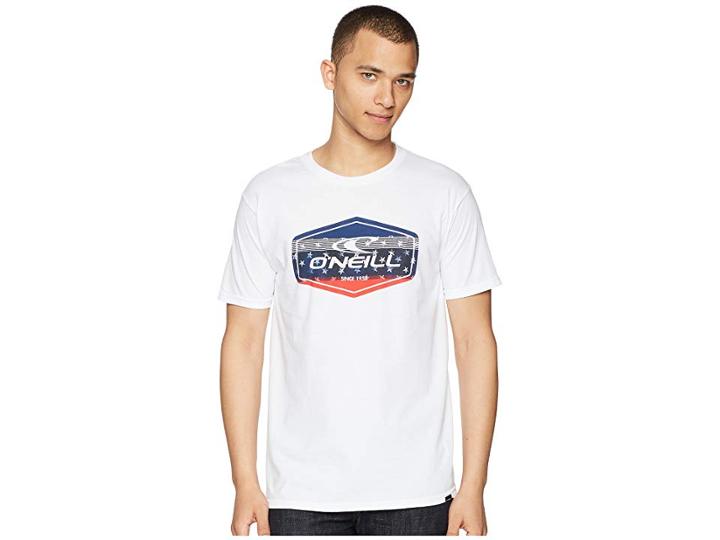 O'neill Filler Short Sleeve Screen Tee (white) Men's T Shirt