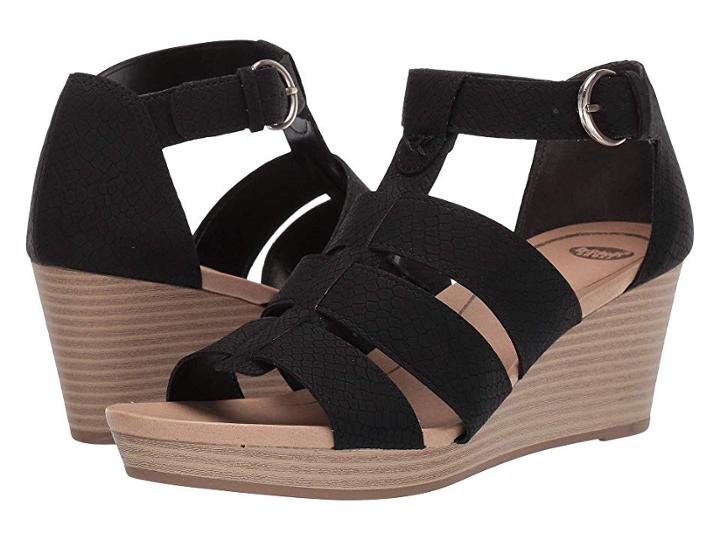 Dr. Scholl's Esque (black Snake Print) Women's Sandals
