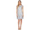 Adrianna Papell Floral Vines A-line Dress (blue Multi) Women's Dress