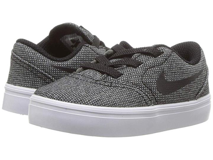 Nike Sb Kids Check Canvas (infant/toddler) (black/black/white/photo Blue) Boys Shoes