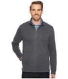 Vineyard Vines Elevated Sweater Fleece 1/4 Zip Pullover (charcoal) Men's Sweater