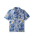 Columbia Kids Trollers Best Short Sleeve Shirt (little Kids/big Kids) (vivid Blue Conversational Print) Boy's Short Sleeve Button Up