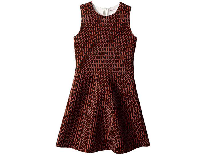 Missoni Kids Printed Neoprene Logo Dress (big Kids) (brown/black) Girl's Dress