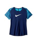 Nike Kids Dry Academy Short Sleeve Soccer Top (little Kids/big Kids) (binary Blue/binary Blue/white) Girl's Clothing