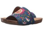 Me Too Nella (blue Floral Embroidered Denim) Women's Slide Shoes