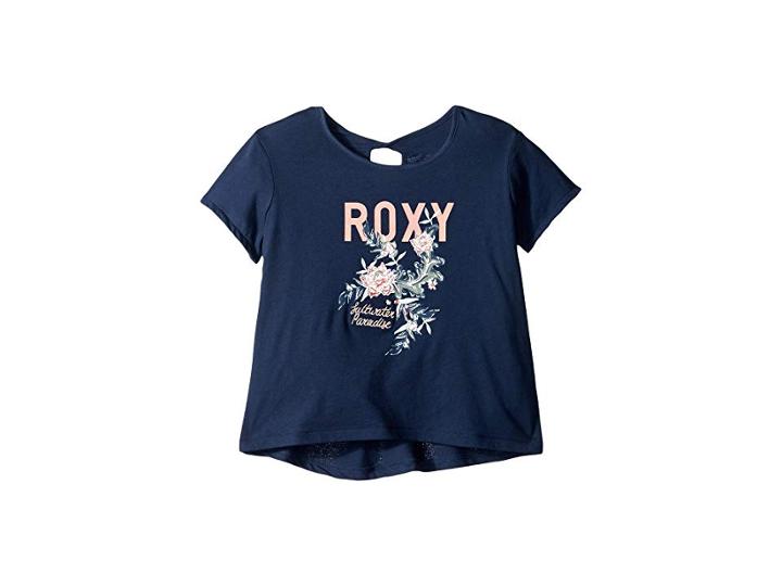 Roxy Kids Wedding Bells Tee (big Kids) (dress Blues) Girl's T Shirt