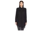 Versace Jeans Sheer Button Up Tunic (nero) Women's Blouse