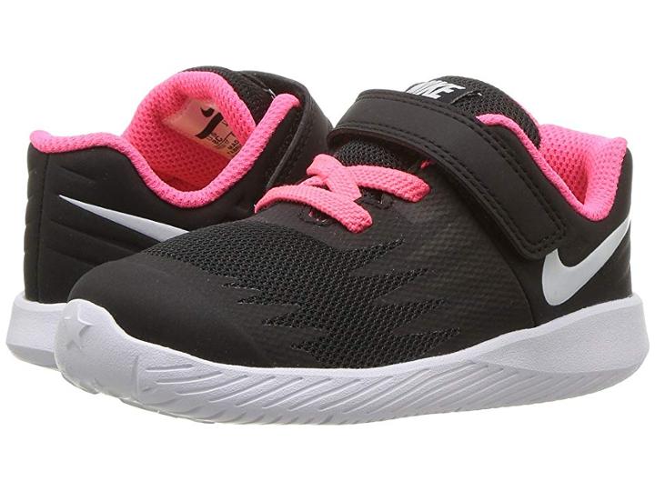 Nike Kids Star Runner Tdv (infant/toddler) (black/white/volt/racer Pink) Girls Shoes