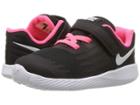 Nike Kids Star Runner Tdv (infant/toddler) (black/white/volt/racer Pink) Girls Shoes