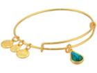 Alex And Ani Swarovski Teardrop Color Code Bangle (emerald) Bracelet
