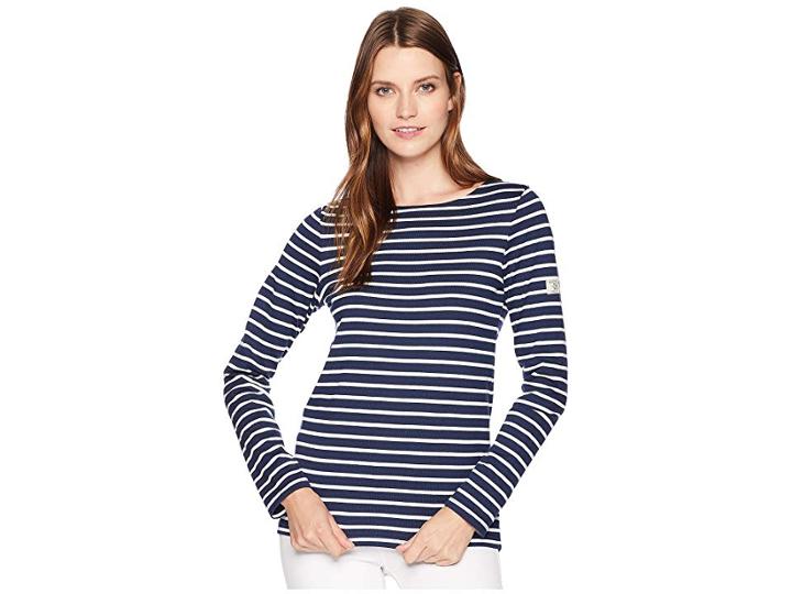 Joules Harbour Jersey Top (hope Stripe French Navy) Women's Clothing