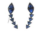 Steve Madden Triangle Threader Earrings (blue) Earring