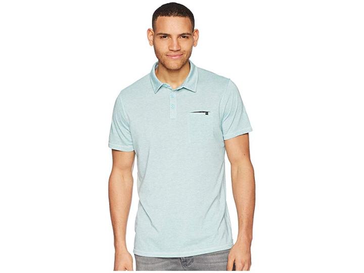 Rip Curl New Age Vapor Cool Polo (aqua) Men's Short Sleeve Button Up